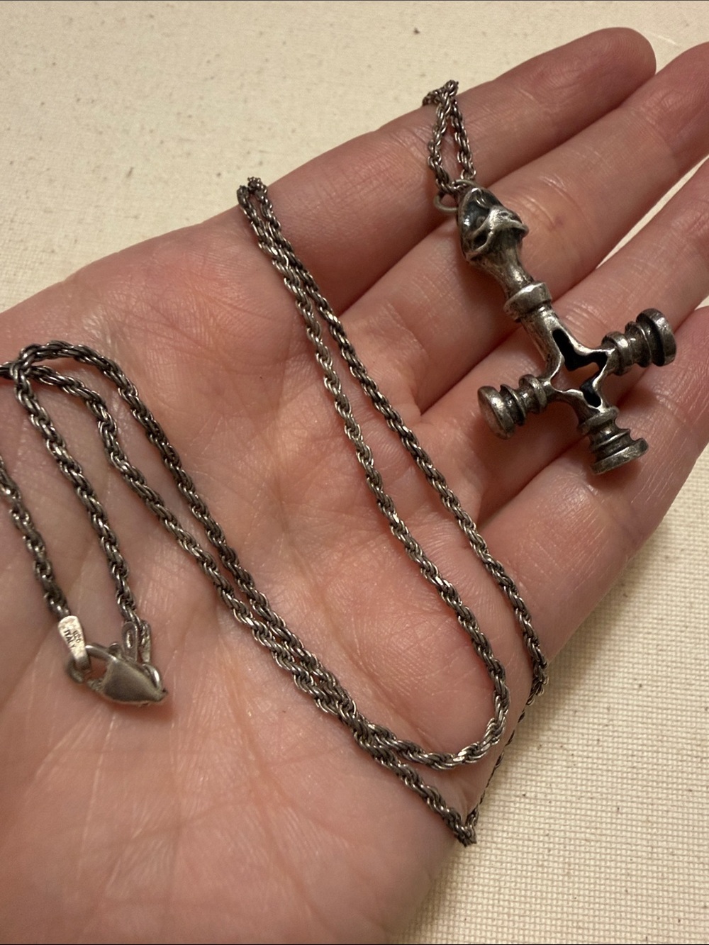 Unisex Sterling Silver 925 Cross Pendant Necklace 24’ inch chain
